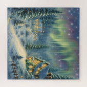 Puzzle Nuit de Noël magique dans la forêt sous les étoile (Horizontal)