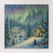 Puzzle Nuit de Noël magique dans la forêt sous les étoile (Vertical)