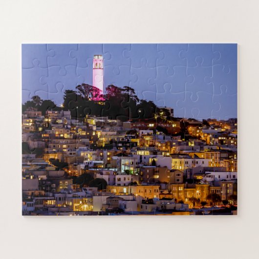 Puzzle nuit d'été San Francisco Coit Tower (Horizontal)