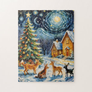 Puzzle Nuit d'hiver enchantée