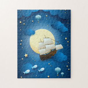 Puzzle Nuit d'Imaginaire avec voilier