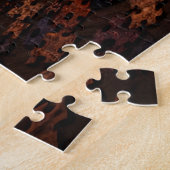 Puzzle Nuit d'objectif sorcière effrayante et squelette f (Côté)