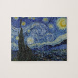 Puzzle Nuit étoilée par Vincent van Gogh<br><div class="desc">Vincent Willem van Gogh était un peintre post-impressionniste d'origine hollandaise dont l'oeuvre - remarquable par sa beauté rugueuse, son honnêteté émotionnelle et sa couleur audacieuse - a eu une influence considérable sur l'art du XXe siècle. Après des années d'anxiété douloureuse et de fréquents épisodes de maladie mentale, il est mort...</div>