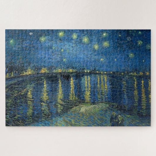 Puzzle Nuit étoilée sur le Rhône (par van Gogh) (Horizontal)