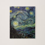 Puzzle Nuit étoilée - van Gogh<br><div class="desc">De la lampe du mineur de Nuenen à celle qu'il plaça sur son rebord de fenêtre suivant la scène avec Gauguin ; de la vedette du soir il nota en 1875 dans Corot Olive Orchard à la lettre qu'il écrivit à son frère en août 1888, dans laquelle il disait :...</div>