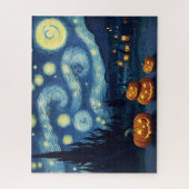 Puzzle Nuit étoilée Van Gogh Halloween (Vertical)