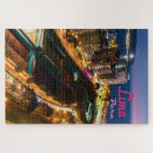 Puzzle Nuit Lumière de Lima Pérou Capitale Côte Pacifique (Horizontal)