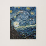 Puzzle Nuit Van Gogh Starry<br><div class="desc">Vincent Van Gogh Starry Night masterpiece,  vintage artwork on modern day products from Zazilicious</div>