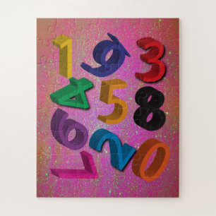 Puzzle Numérique 3 Dimensions Multi Couleurs 0-9 p