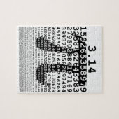 Puzzle Numéro noir d'origine pi jour symbole mathématique (Horizontal)