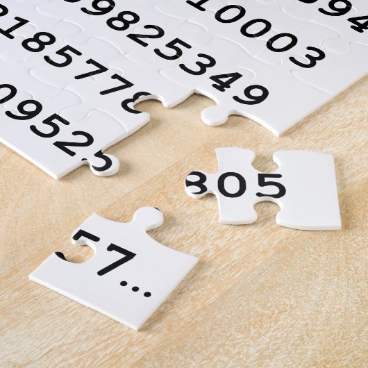 Puzzle Numéro Pi 1000 Premiers Chiffres | Symbole mathéma (Côté)