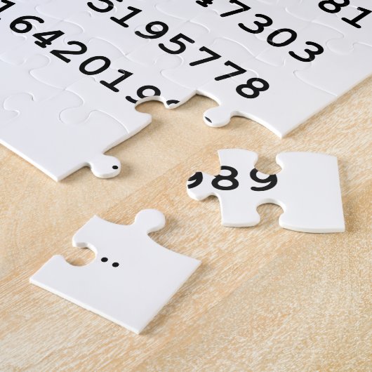 Puzzle Numéro Pi 1000 Premiers Chiffres | Symbole mathéma (Côté)