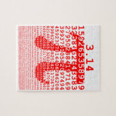 Puzzle Numéro rouge d'origine pi jour symbole mathématiqu (Horizontal)