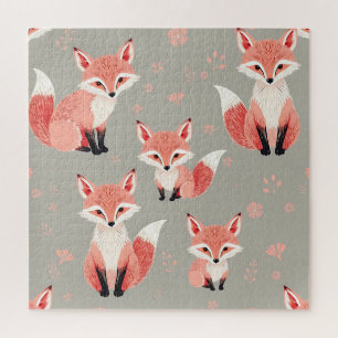 Puzzle Nursery Bébé Renard Rose Motif Joli Animal de la F