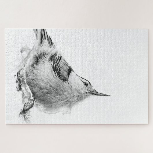 Puzzle Nuthatch, Photographie d'Oiseau Clé (Horizontal)