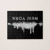 Puzzle NYC New York black-White Skyline cityscape v01 (Horizontal)