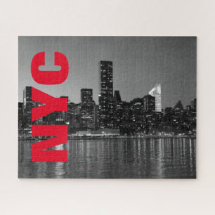 Puzzle NYC New York City Manhattan Nuit Noir Blanc