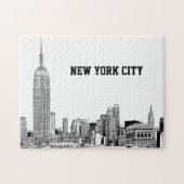 Puzzle NYC Skyline Etched 01 (Horizontal)