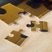 Puzzle O jigsaw como um ícone achatado e simétrico (Côté)