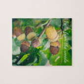 Puzzle Oak branches with acorns (Horizontal)