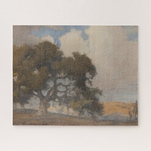 Puzzle Oak Tree (1910) - Aquarelle Vintage majestueuse (Horizontal)
