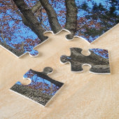 Puzzle Oak Tree in a Blue Autumn Sky - (Côté)