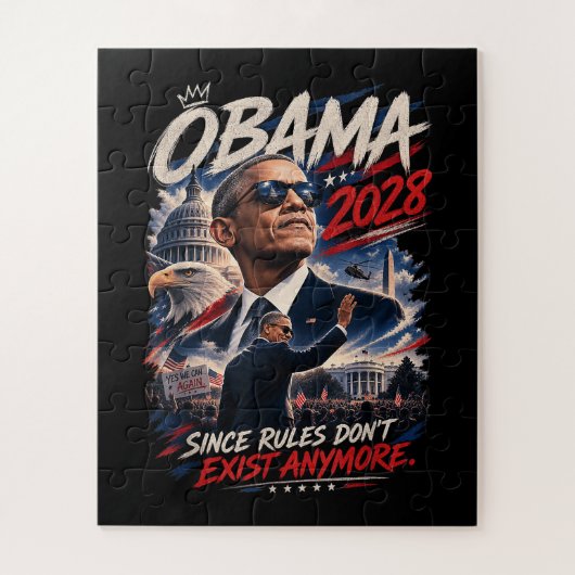 Puzzle Obama 2028 Puisque les règles n'existent plus (Vertical)