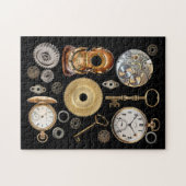 Puzzle Objets Steampunk Gears Pocket watch Squelette Key (Horizontal)