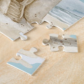 Puzzle Ocean Beach Birds Blue Sky Cream Sand Castle (Côté)