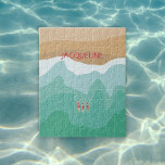 Puzzle Océan sauvage minimaliste rétro personnalisé<br><div class="desc">👉 Mets un sourire sur un visage avec cette baignade sauvage rétro dans la scie de l'océan ! Trois nageurs arrivent sur le rivage après une baignade rafraîchissante à l'eau libre ! Le design minimaliste fait éclater les nageurs ! - Cliquez simplement pour personnaliser ce design 🔥 Mes promesses -...</div>