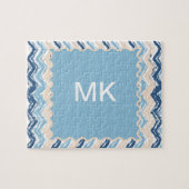 Puzzle Ocean Waves Chevron (Horizontal)