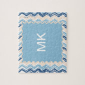 Puzzle Ocean Waves Chevron (Vertical)