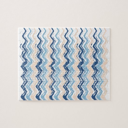 Puzzle Ocean Waves Chevron (Horizontal)
