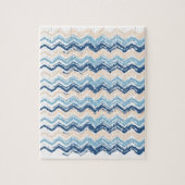 Puzzle Ocean Waves Chevron (Vertical)