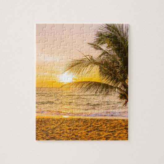 Puzzle Ocean Waves Palm sur la plage (Vertical)