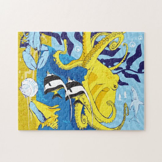 Puzzle océanique 11x14 pour les personnes aveugles (Horizontal)