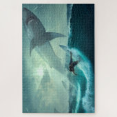 Puzzle océanique Requin et Surfeur (Vertical)