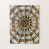 Puzzle Octagon de bois et blanc Détails architecturaux (Vertical)