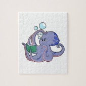 Puzzle Octopus à la lecture avec livre (Vertical)