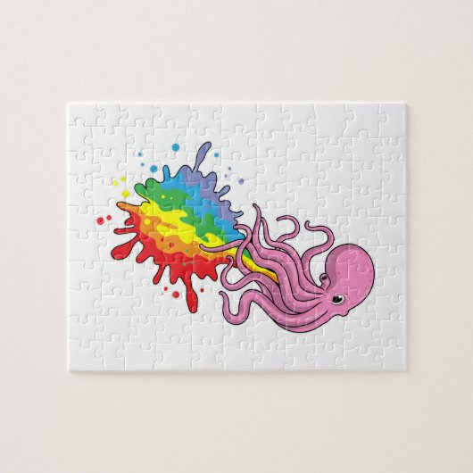 Puzzle Octopus avec arc-en-ciel (Horizontal)