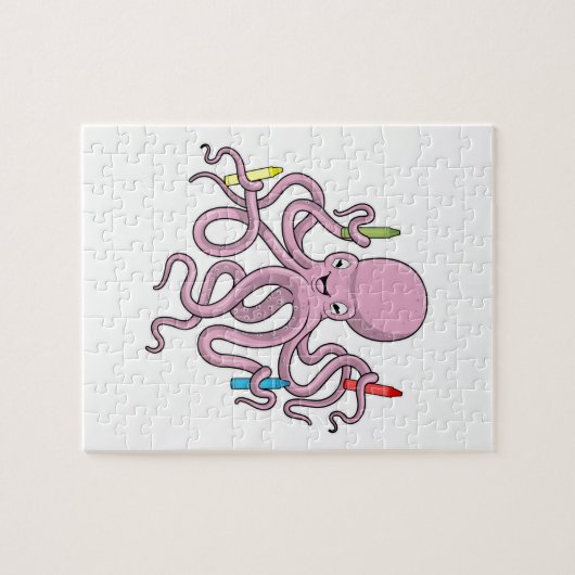 Puzzle Octopus avec Crayon (Horizontal)