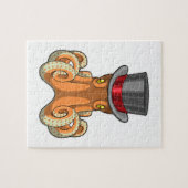 Puzzle Octopus comme Gentleman avec chapeau supérieur (Horizontal)