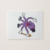 Puzzle Octopus comme magicien avec Casquette (Horizontal)