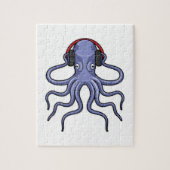 Puzzle Octopus en musique avec casque (Vertical)