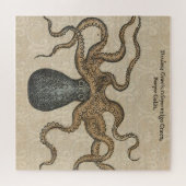 Puzzle Octopus Kraken Illustration Vintage (Horizontal)