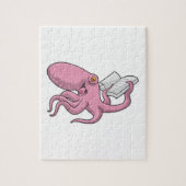 Puzzle Octopus Nerd avec le livre (Vertical)