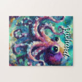 Puzzle Octopus Plage Nautique Côte Personnalisée (Horizontal)