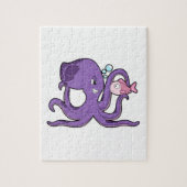 Puzzle Octopus with Fish (Vertical)