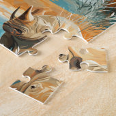 Puzzle Odyssée sauvage de Rhino incroyablement douloureus (Côté)