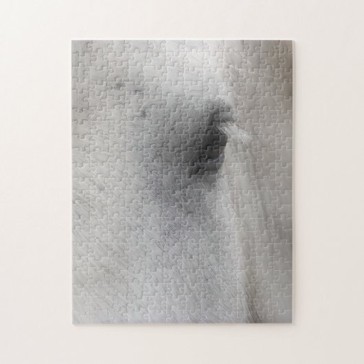 Puzzle OEil blanc animal de cheval (Vertical)